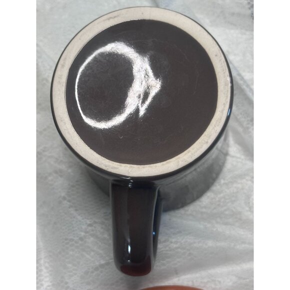 Life Is Good Ceramic Mug Cup Heart Design Inspirational -Brown Dine Style 10oz - Picture 3 of 4